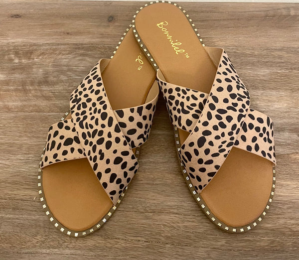Cheetah Criss Cross Sandal