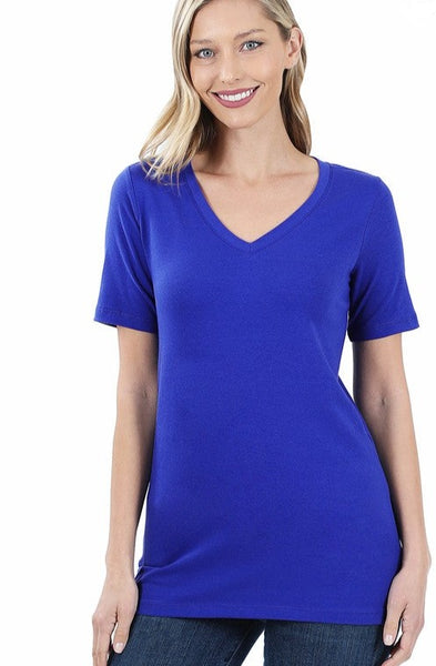 Royal Blue V-Neck Basic