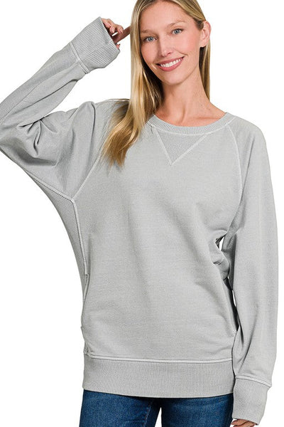 Grey Sweatshirt with Pockets