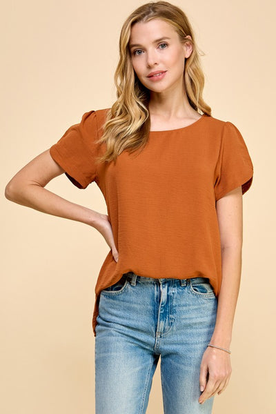 Terracotta Tulip Sleeve Top
