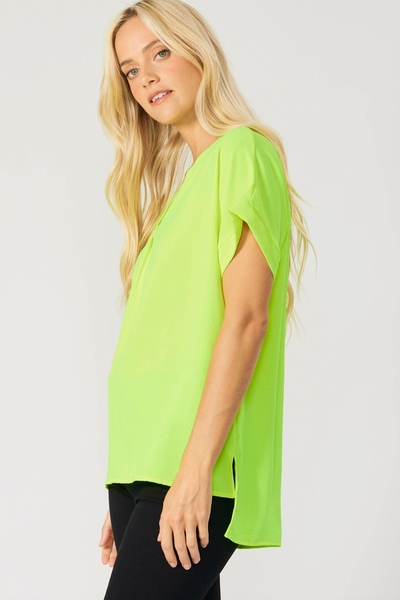 Neon Yellow V-Neck